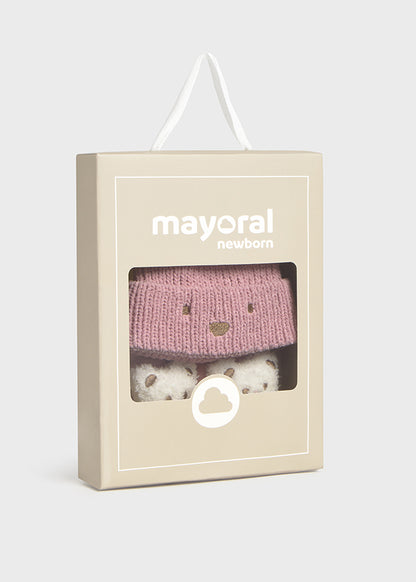 Newborn Hat and Socks Set - Orchid