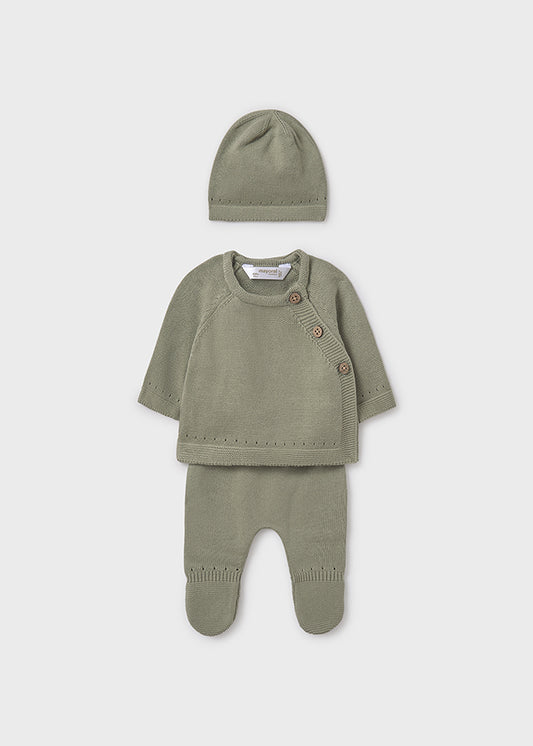 Newborn 3-Piece Gift Knit Set - Sage