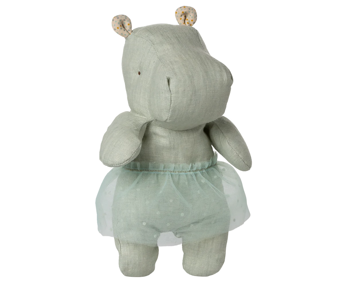 PREORDER - Safari friends, Hippo w. skirt, Small - Mint