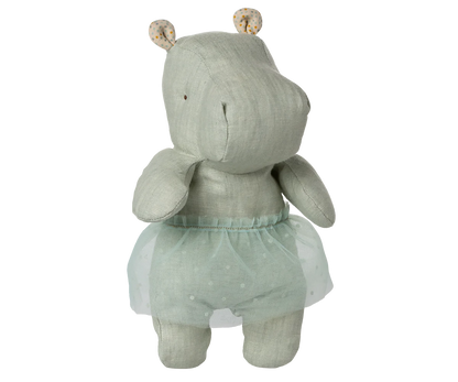 PREORDER - Safari friends, Hippo w. skirt, Small - Mint