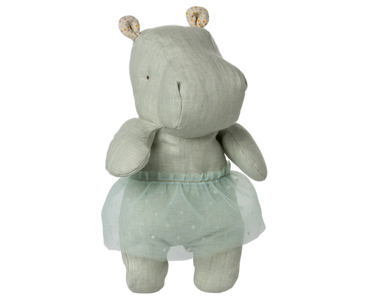 PREORDER - Safari friends, Hippo w. skirt, Small - Mint