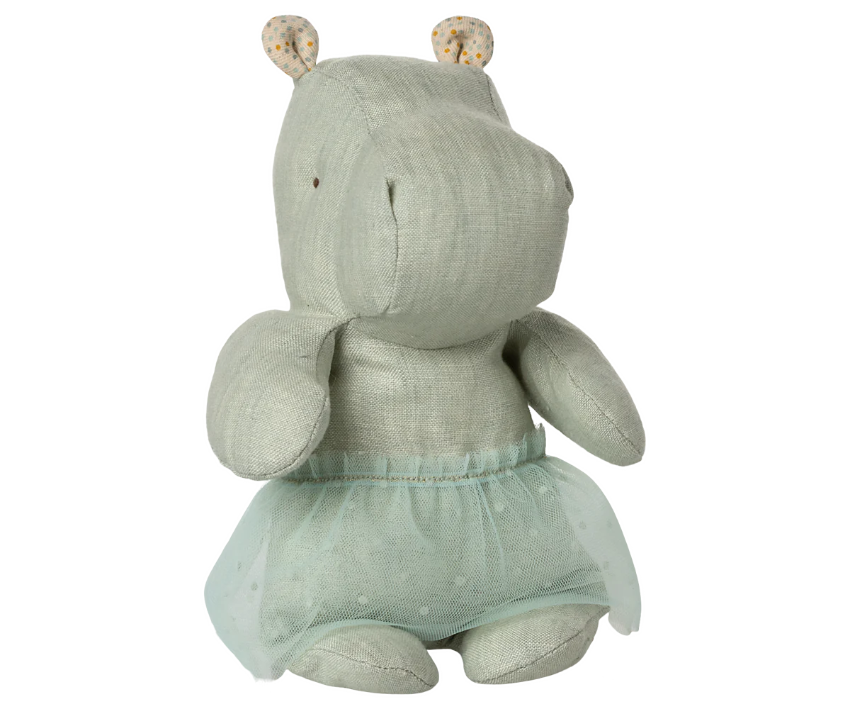 PREORDER - Safari friends, Hippo w. skirt, Small - Mint