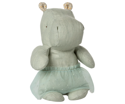 PREORDER - Safari friends, Hippo w. skirt, Small - Mint