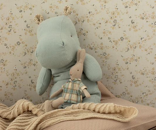 Safari friends, Hippo, Medium - Blue grey