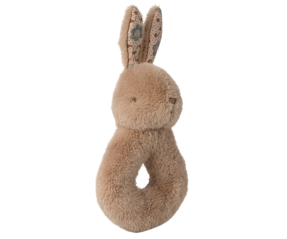 PREORDER - Rabbit rattle set - Cream peach