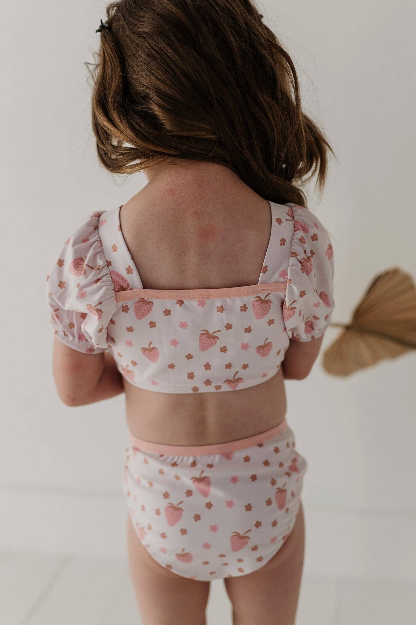 Strawberry Puff Sleeve Swimsuit