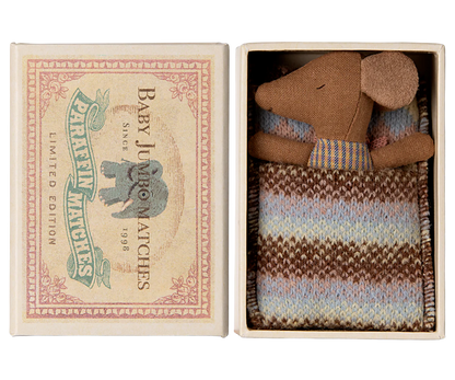 Sleepy Wakey, Baby Mouse in matchbox - Rose