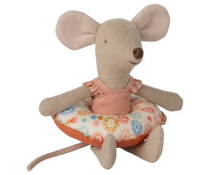 PREORDER - Beach mouse with float, Little sister - Flower