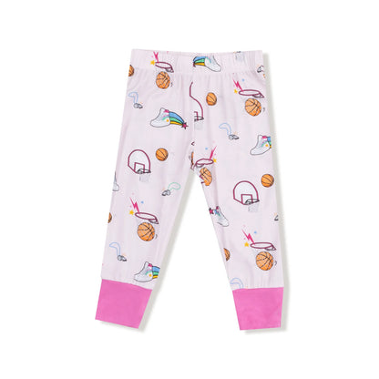 Basketball Pink Long Sleeve Loungewear Set