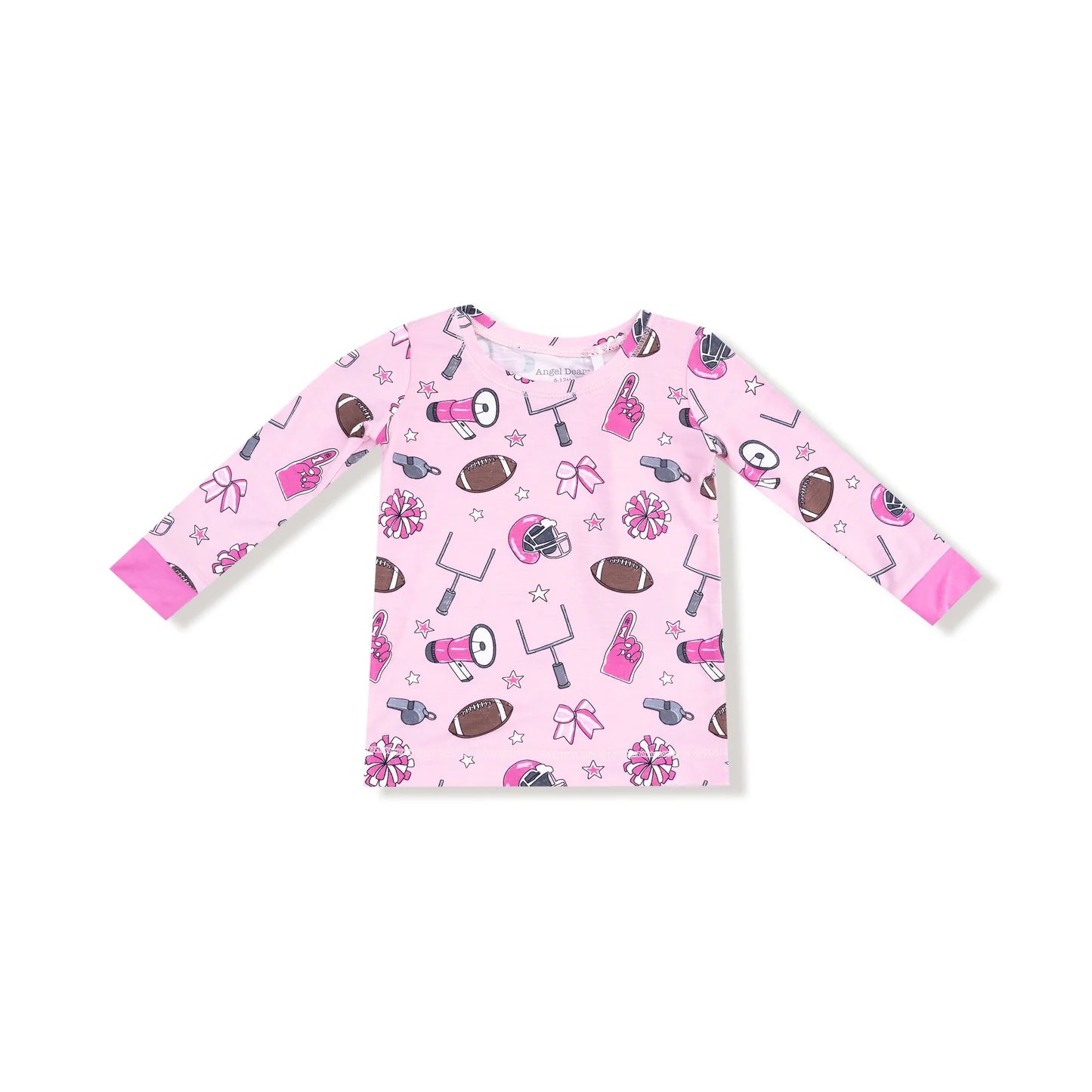 Football Pink Long Sleeve Loungewear Set