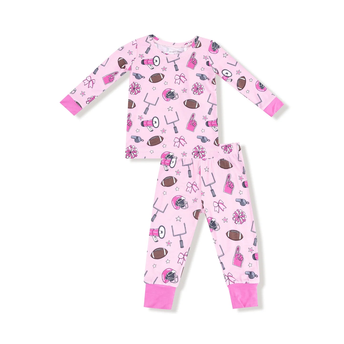 Football Pink Long Sleeve Loungewear Set