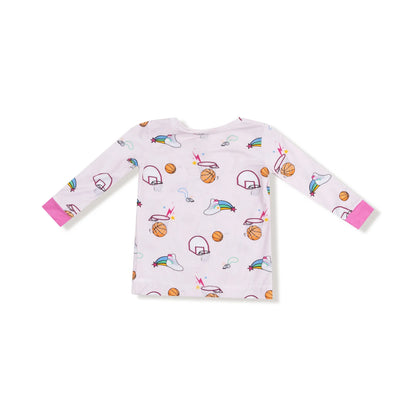 Basketball Pink Long Sleeve Loungewear Set