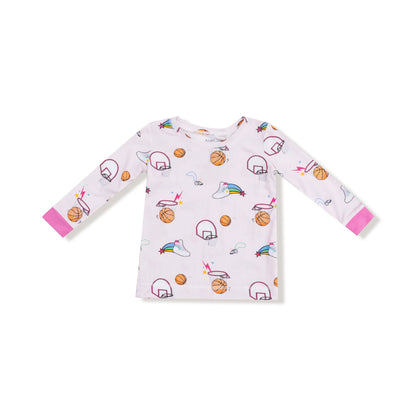 Basketball Pink Long Sleeve Loungewear Set