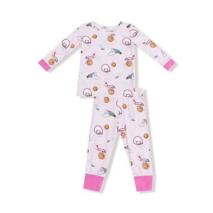 Basketball Pink Long Sleeve Loungewear Set