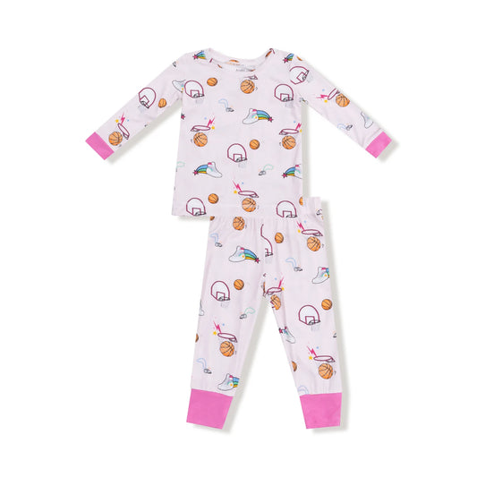 Basketball Pink Long Sleeve Loungewear Set
