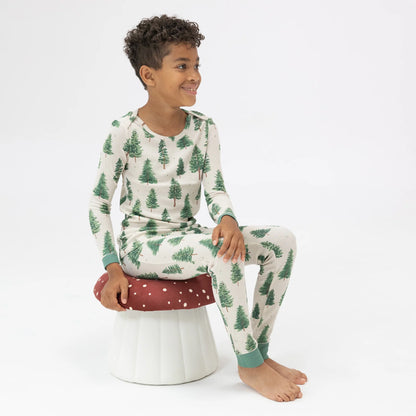 Forest Trees Long Sleeve Loungewear Set