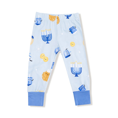 Hanukkah - Blue Long Sleeve Loungewear Set