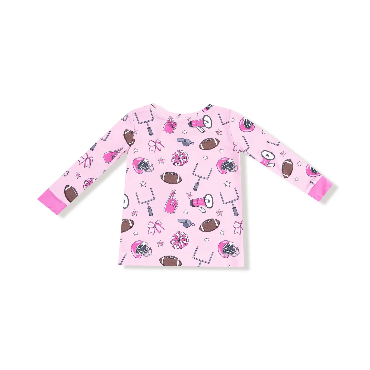 Football Pink Long Sleeve Loungewear Set