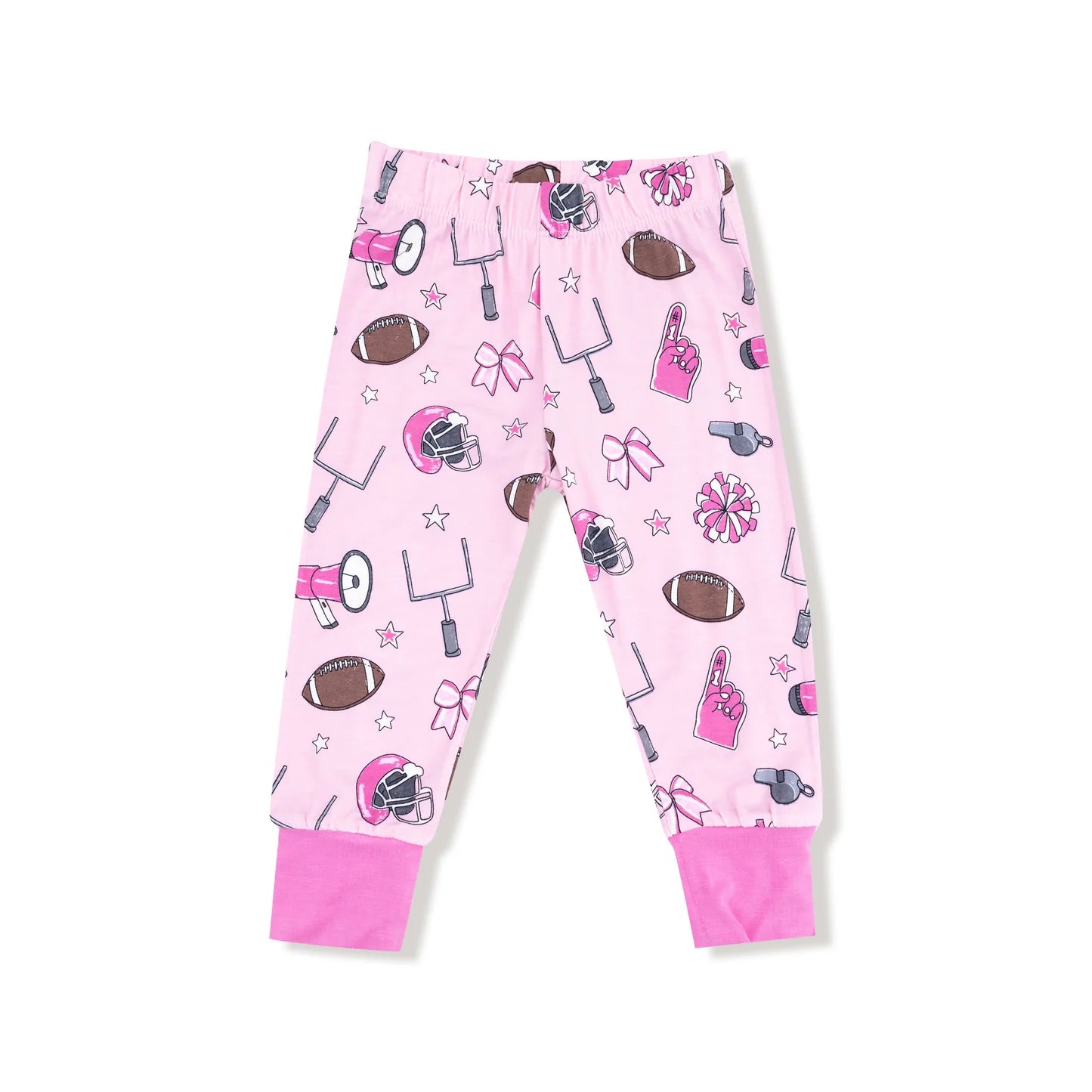 Football Pink Long Sleeve Loungewear Set