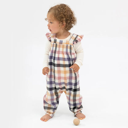 Harvest Plaid -  Smocked Overall