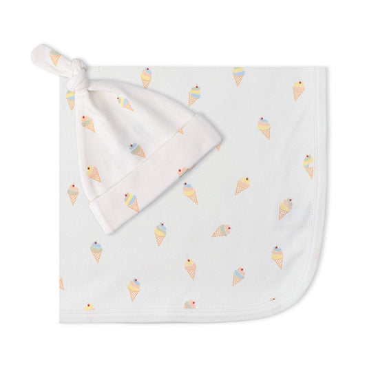 Organic Swaddle Blanket - Ice Cream
