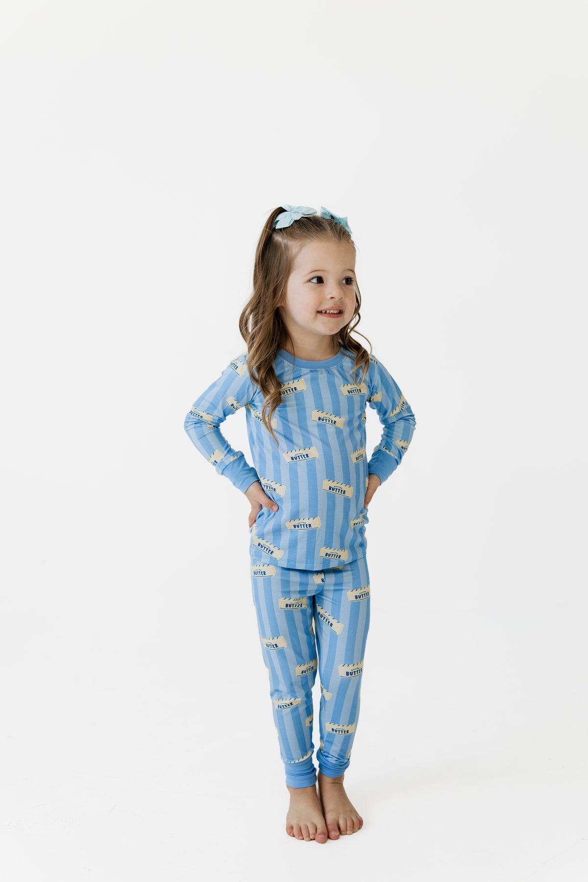 Blue Stripe Butter Two Piece Set - view 2