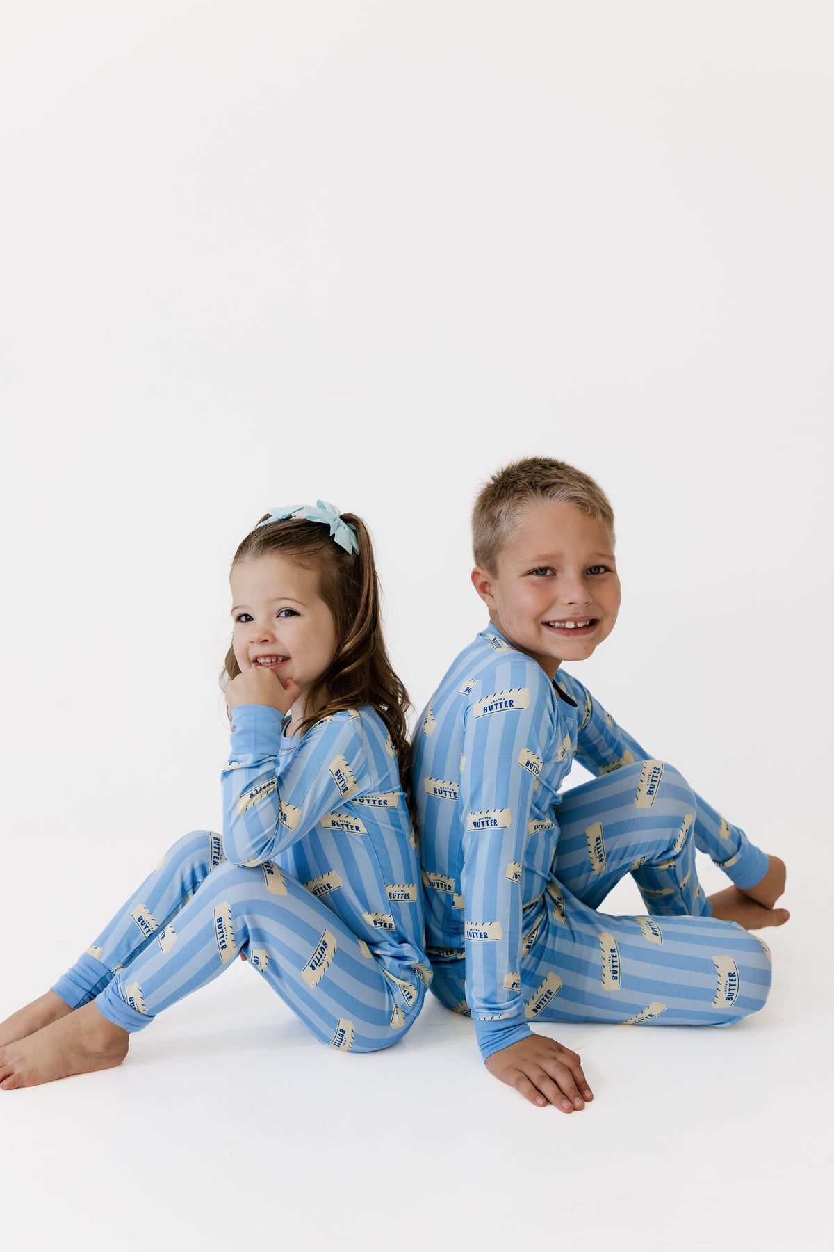 Blue Stripe Butter Two Piece Set - view 1