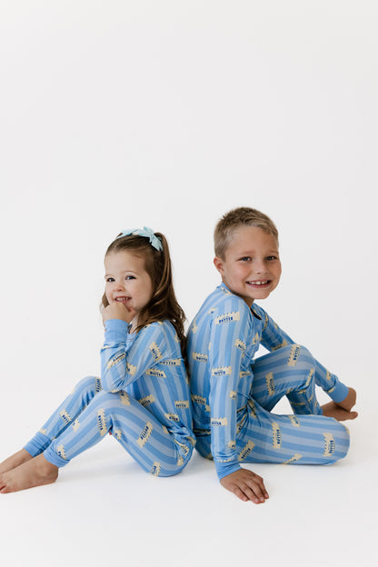 Blue Stripe Butter Two Piece Set - view 1