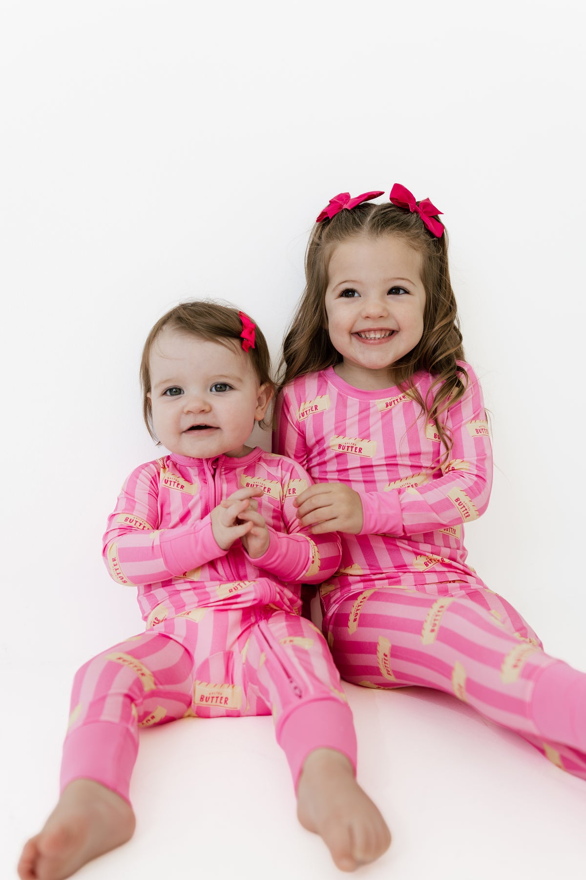 Pink Stripe Butter Zipper Romper - view 4