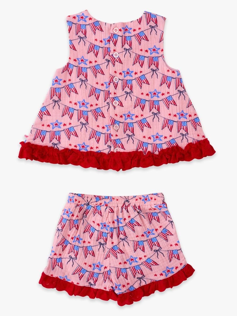 American Sweetheart Cotton Gauze Swing Top & Short Set