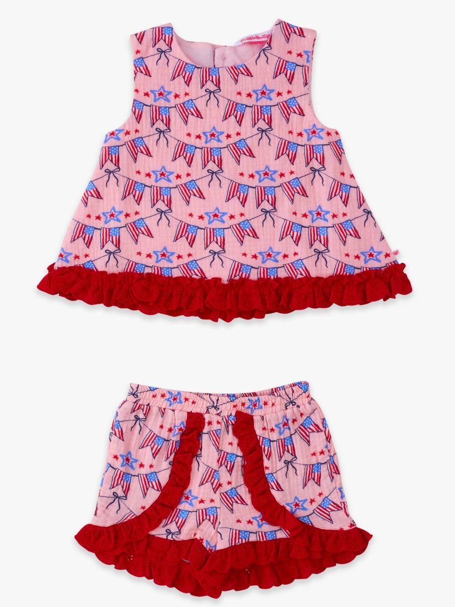 American Sweetheart Cotton Gauze Swing Top & Short Set