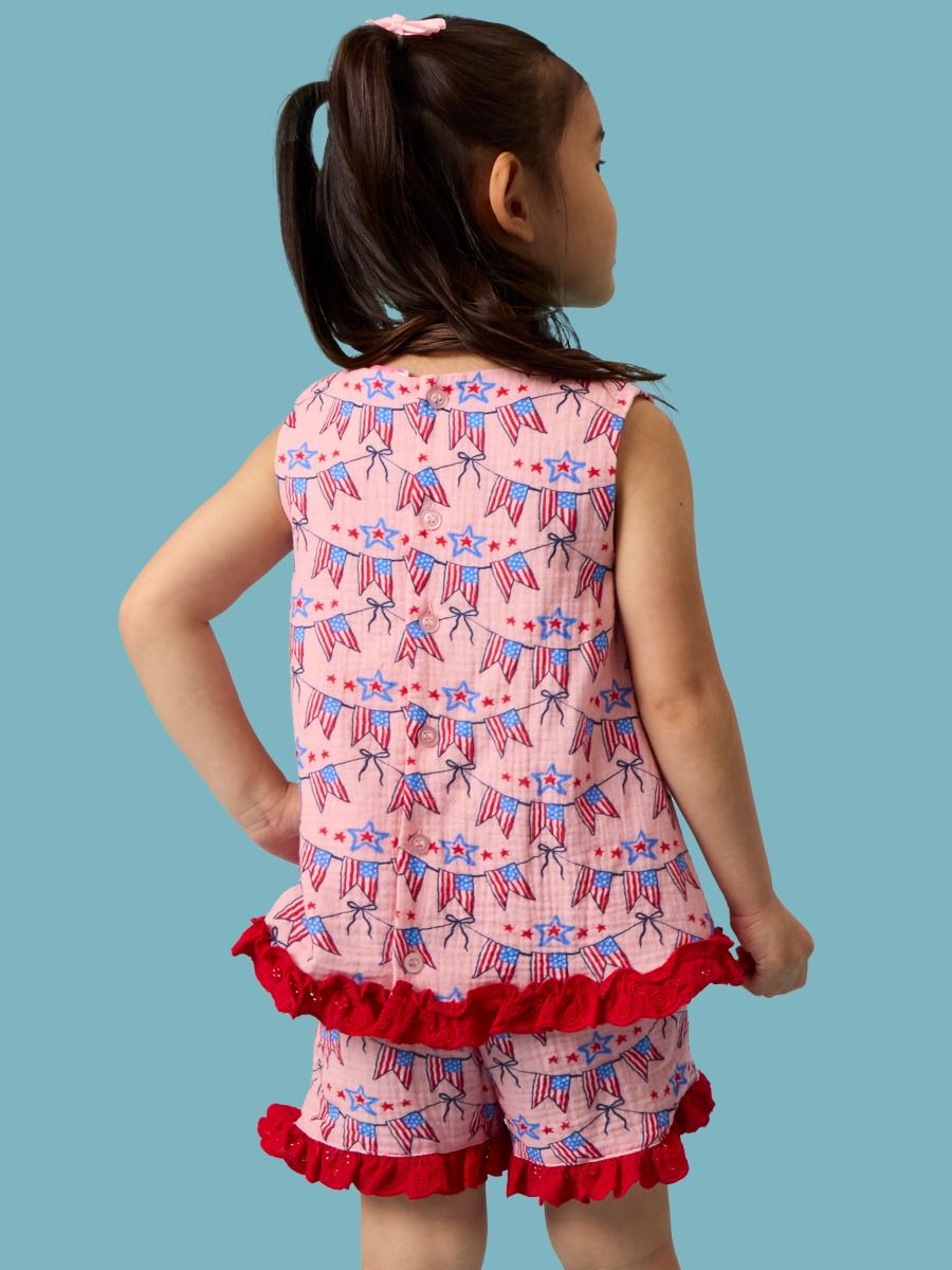 American Sweetheart Cotton Gauze Swing Top & Short Set
