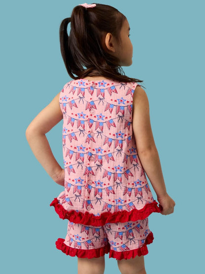 American Sweetheart Cotton Gauze Swing Top & Short Set