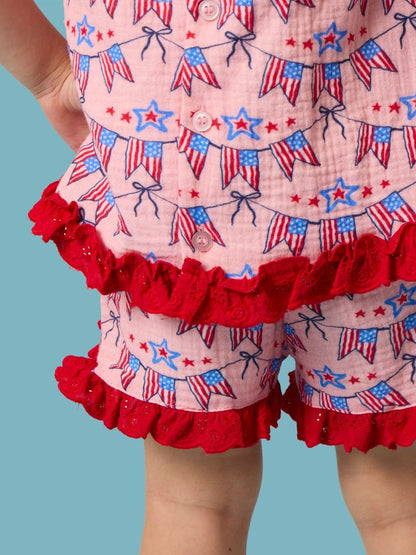 American Sweetheart Cotton Gauze Swing Top & Short Set