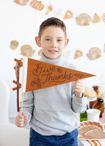Give Thanks Felt Pennant
