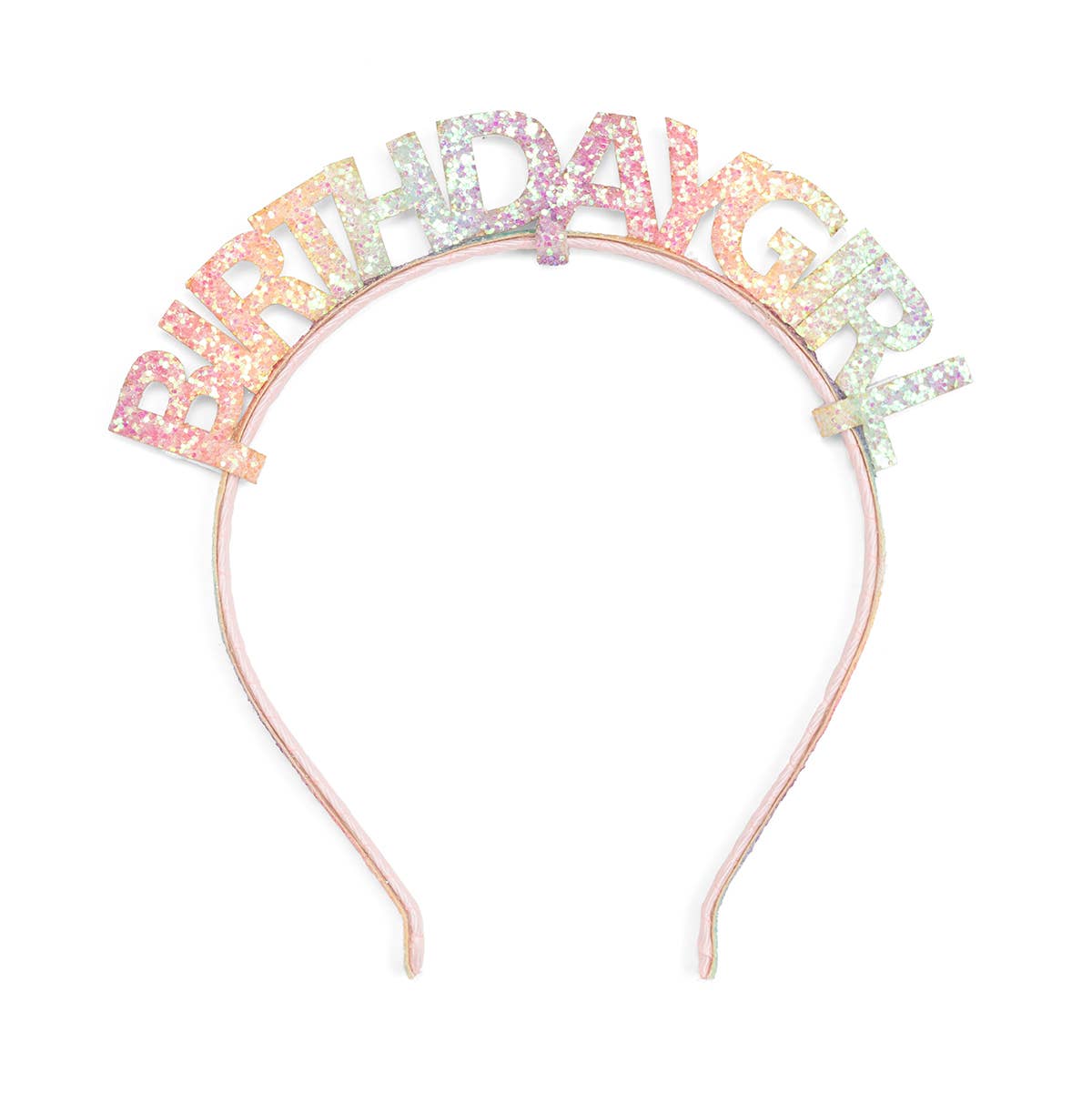 Pastel Rainbow Birthday Girl Headband - Birthday Headband