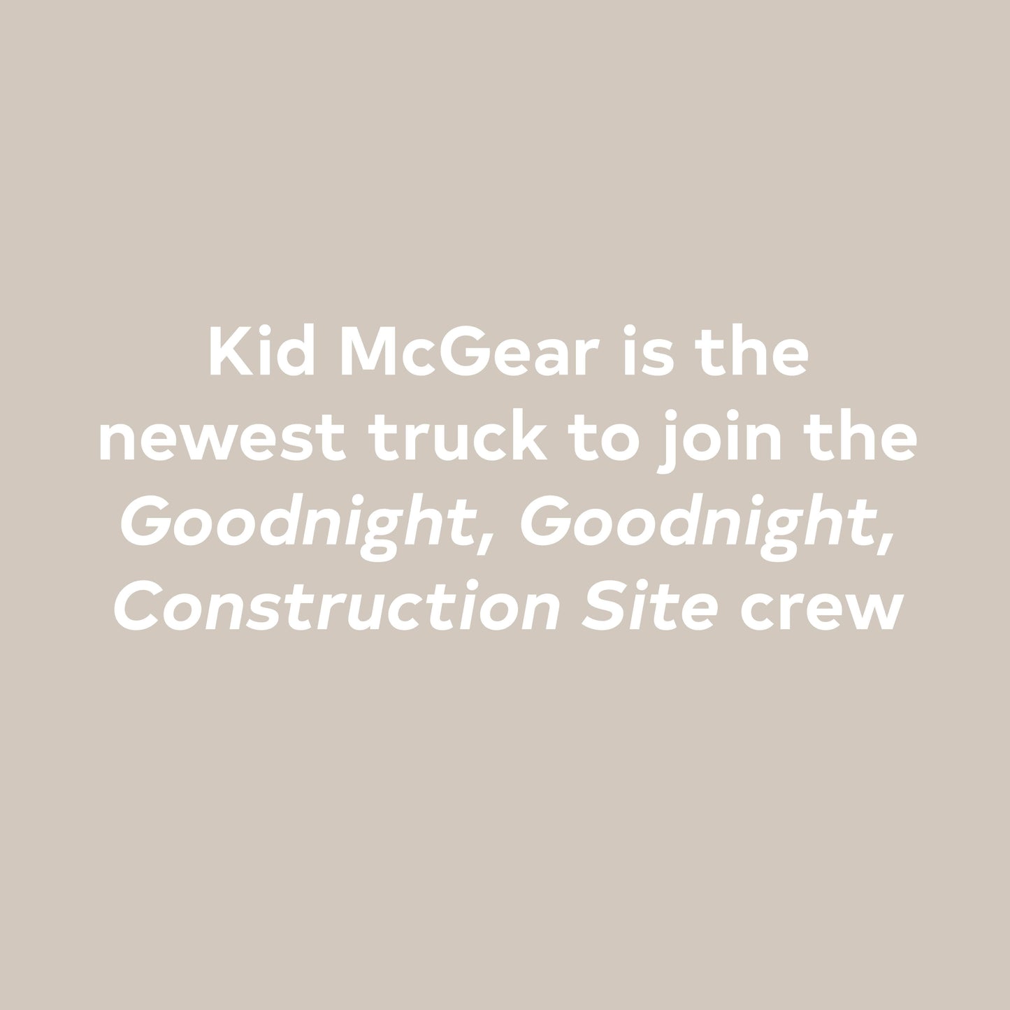 Three Cheers for Kid McGear!