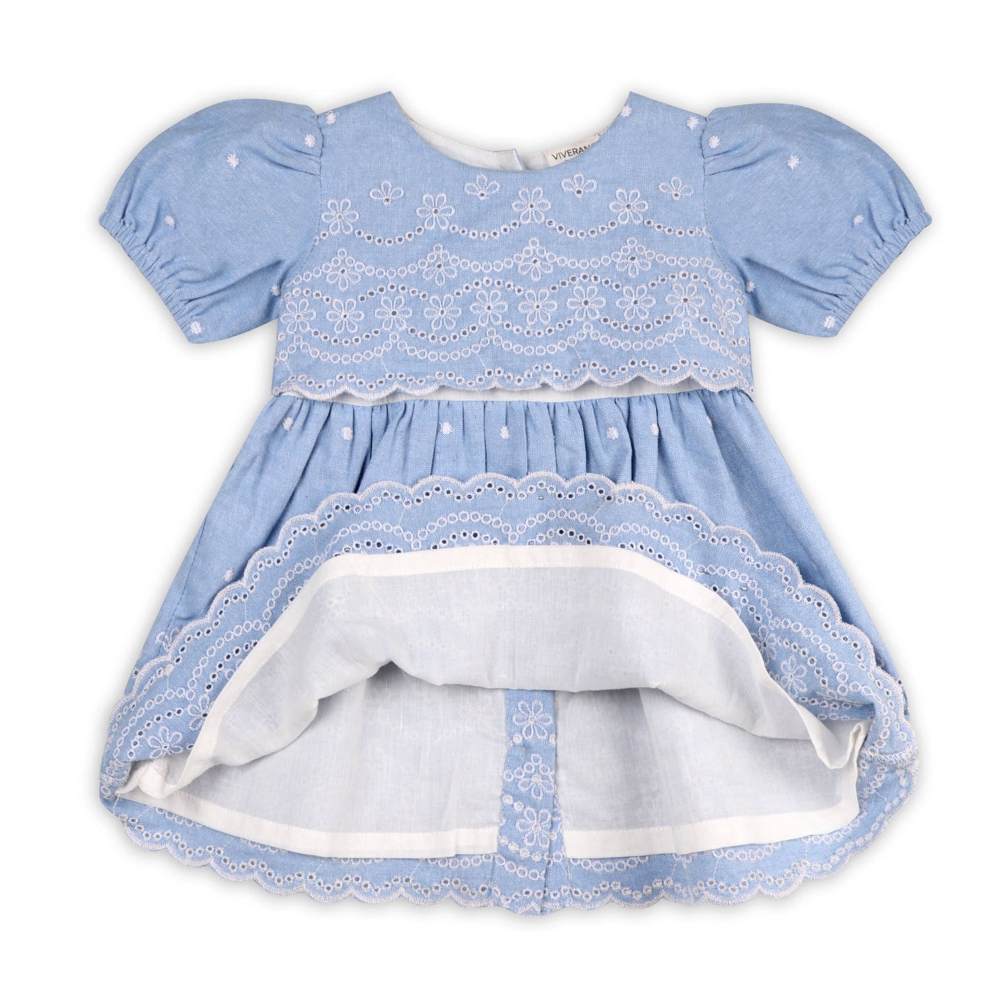 Isla Chambray Baby Dress + Bloomer