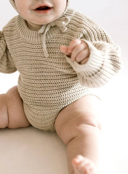 Chunky Knit Onesie ‘Biscotti’