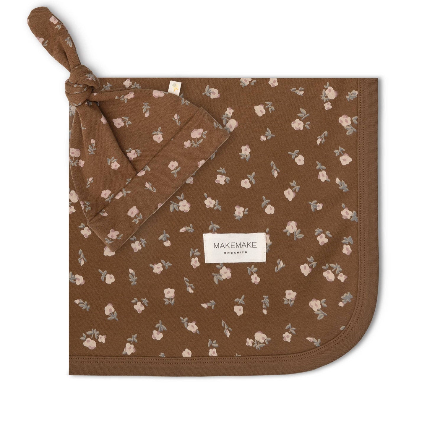 Organic Swaddle Blanket & Hat Set - Primrose