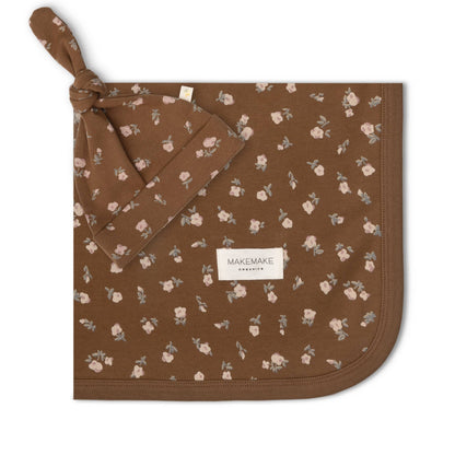 Organic Swaddle Blanket & Hat Set - Primrose