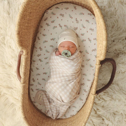 100% Luxury Cotton Checkered Baby Blanket - Pink
