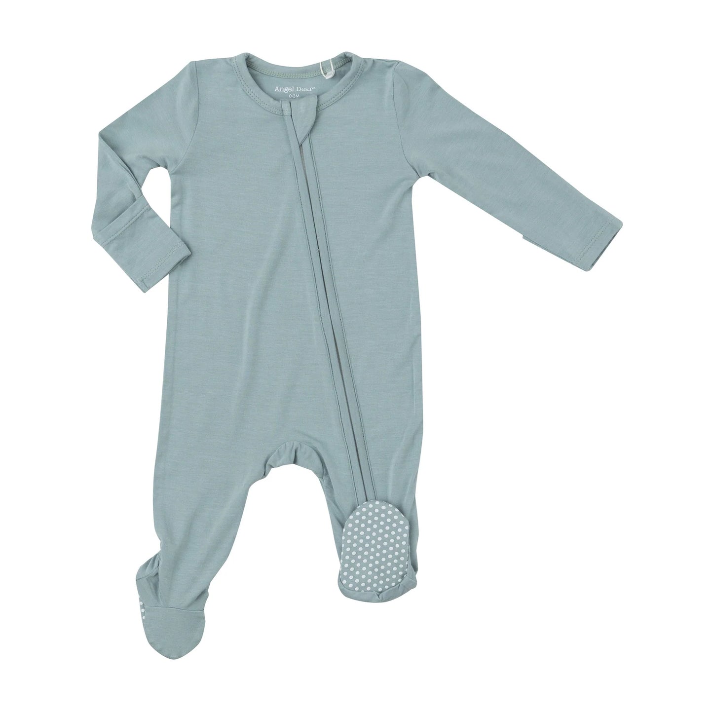 2 Way Zipper Footie, Gray Mist