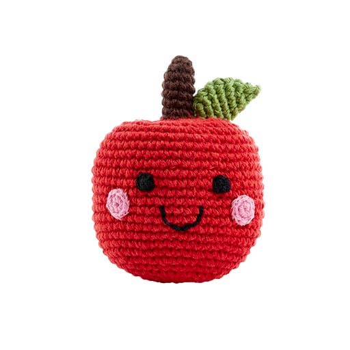 Plush Apple - Rattle + Pretend Play