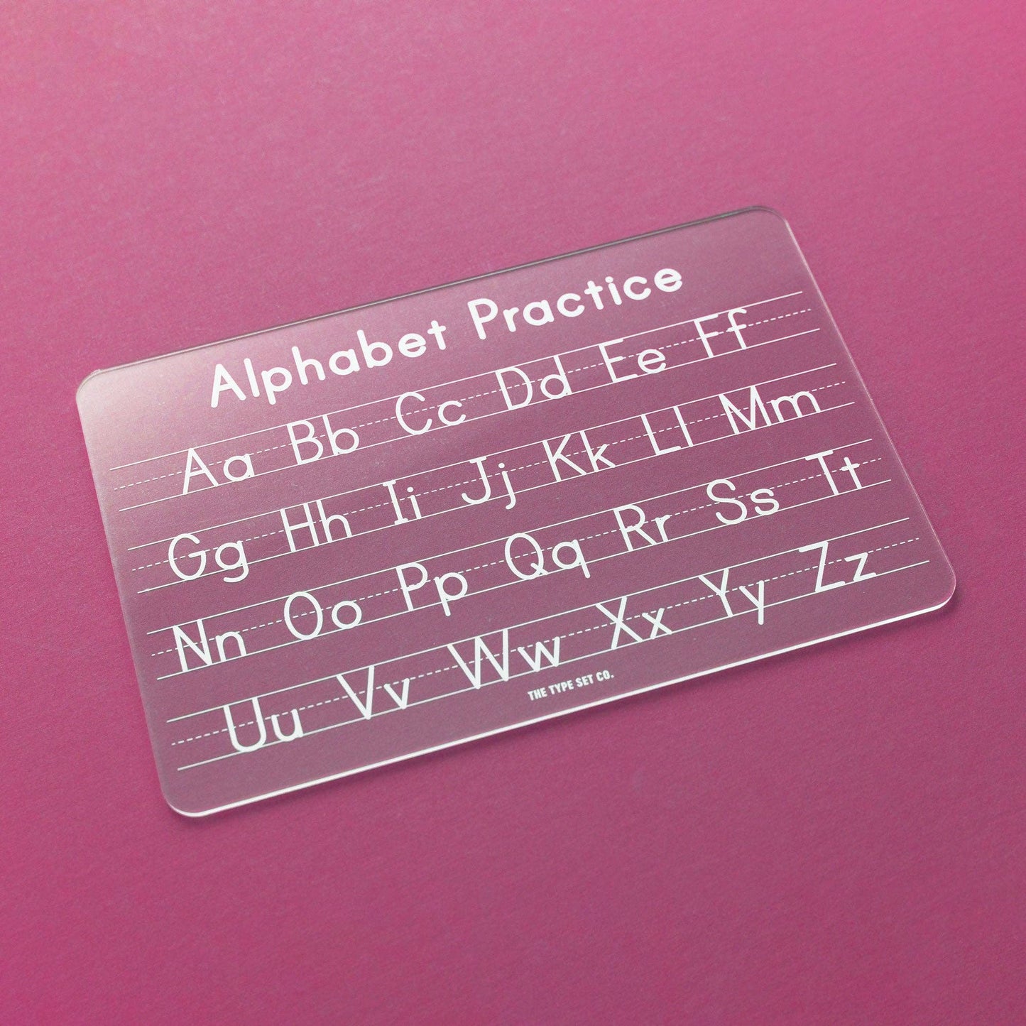 Acrylic Dry-Erase Alphabet Tracing Practice Board