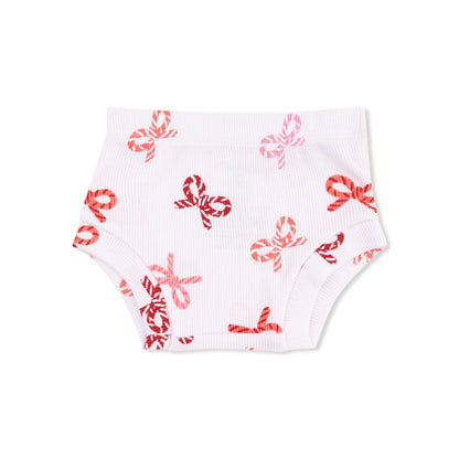 Candy Cane Bows Simple Dress + Bloomer