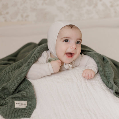 Heritage Knit 100% Organic Luxury Cotton Swaddle Receiving Baby Blanket