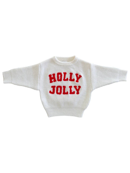 Knit Sweater, Holly Jolly