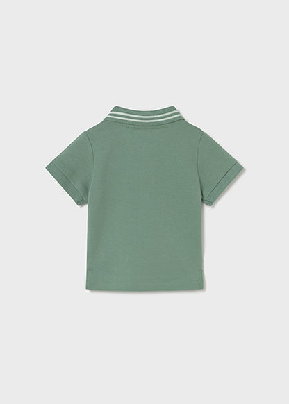 Green Pique Polo Shirt