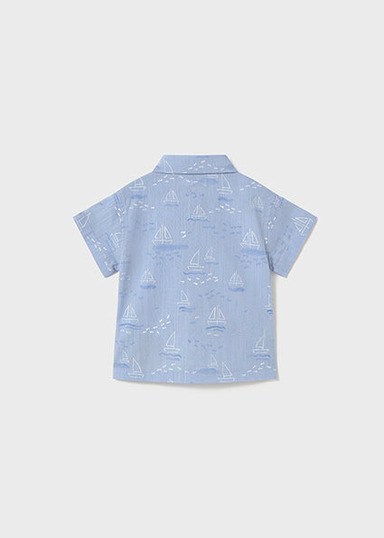 Sail Boat Collared Shirt
